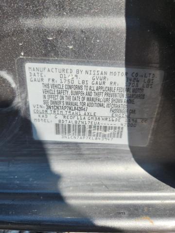 Продаж на аукціоні авто 2019 Nissan Versa, vin: 3N1CN7AP7KL843947, номер лоту: 65358756