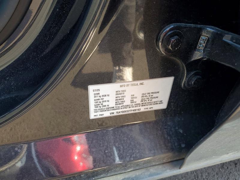2026 Tesla Model Y მანქანა იყიდება აუქციონზე, vin: 7SAYGDEE2TF408163, აუქციონის ნომერი: 64495556