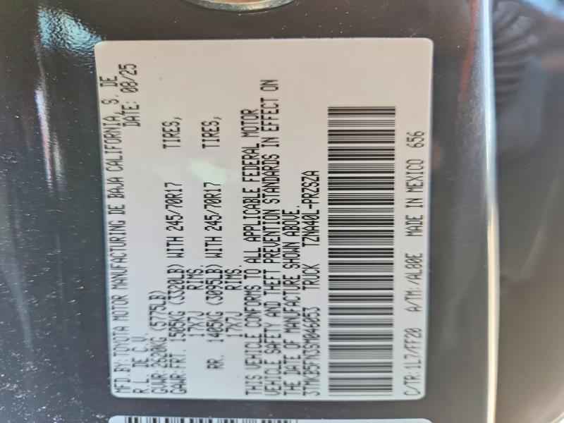 2025 Toyota Tacoma მანქანა იყიდება აუქციონზე, vin: 3TMKB5FN3SM046053, აუქციონის ნომერი: 64739236