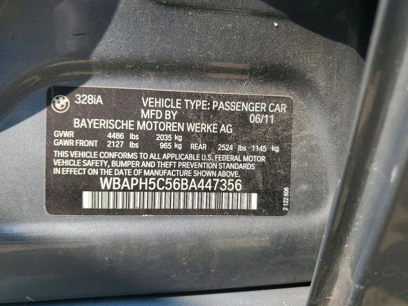 Aukcja sprzedaży 2011 Bmw 328, vin: WBAPH5C56BA447356, numer aukcji: 64389236
