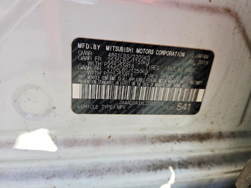 Продаж на аукціоні авто 2020 Mitsubishi Outlander, vin: JA4AD2A3XLZ003253, номер лоту: 66106436