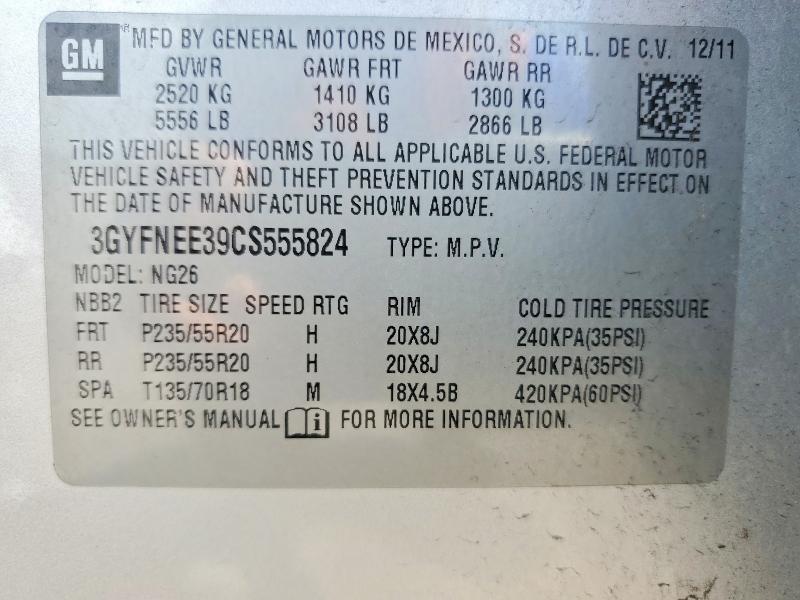 Продаж на аукціоні авто 2012 Cadillac Srx, vin: 3GYFNEE39CS555824, номер лоту: 67400766
