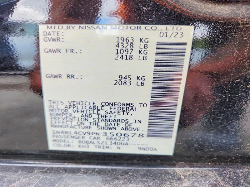 Продаж на аукціоні авто 2023 Nissan Altima, vin: 1N4BL4CV9PN350678, номер лоту: 63327276