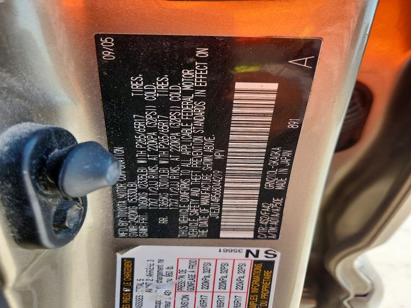 2006 Toyota 4runner მანქანა იყიდება აუქციონზე, vin: JTEZU14R568044219, აუქციონის ნომერი: 63550196