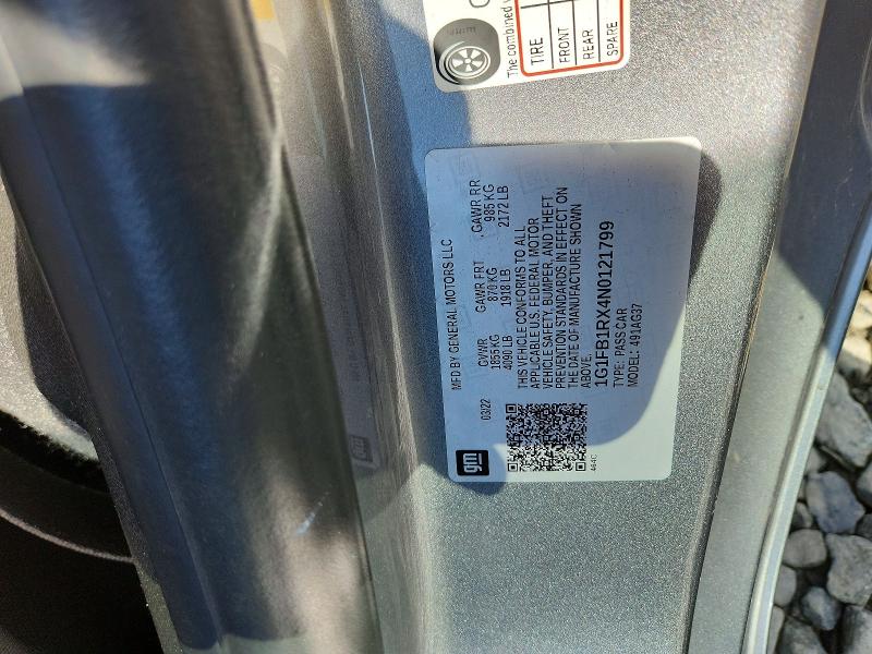62359056 :رقم المزاد ، 1G1FB1RX4N0121799 vin ، 2022 Chevrolet Camaro مزاد بيع