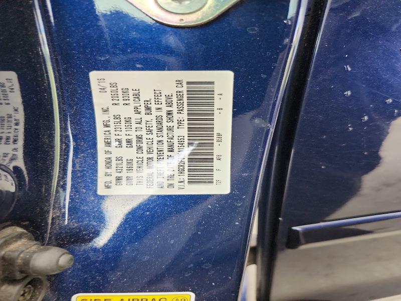 Aukcja sprzedaży 2015 Honda Accord, vin: 1HGCR2F82FA154953, numer aukcji: 65937376