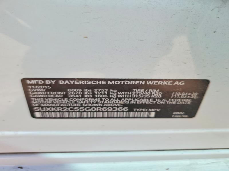 Aukcja sprzedaży 2016 Bmw X5, vin: 5UXKR2C55G0R69366, numer aukcji: 64593046