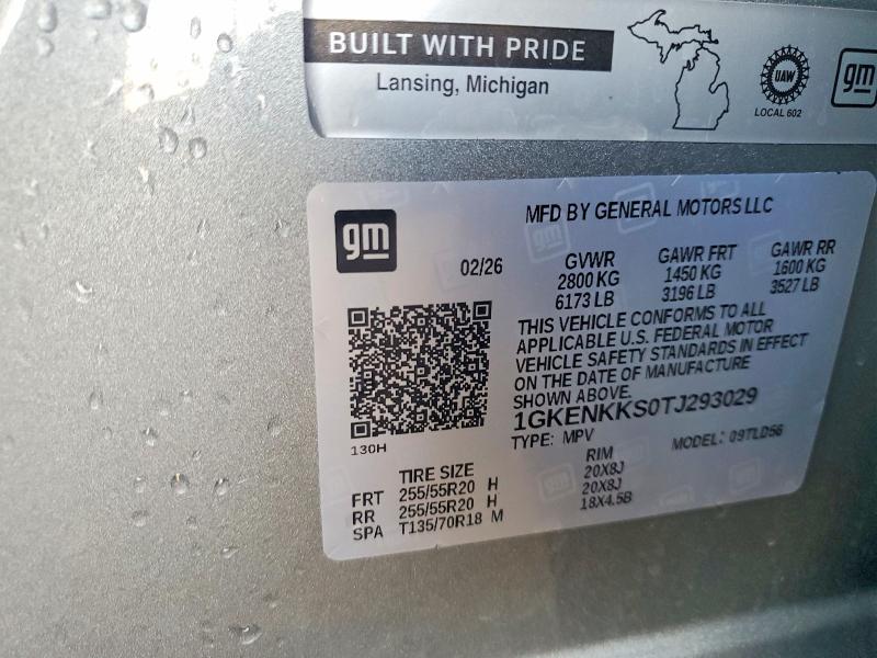 64249706 :رقم المزاد ، 1GKENKKS0TJ293029 vin ، 2026 Gmc Acadia مزاد بيع