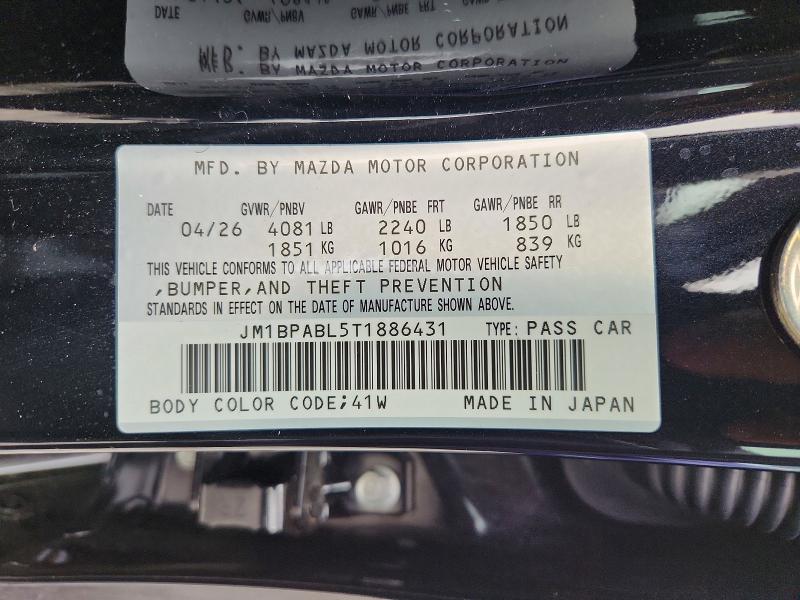 Продажа на аукционе авто 2026 Mazda 3, vin: JM1BPABL5T1886431, номер лота: 64570346