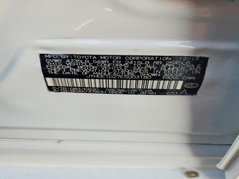 64576026 :رقم المزاد ، JTHCE1D27E5003180 vin ، 2014 Lexus Is مزاد بيع