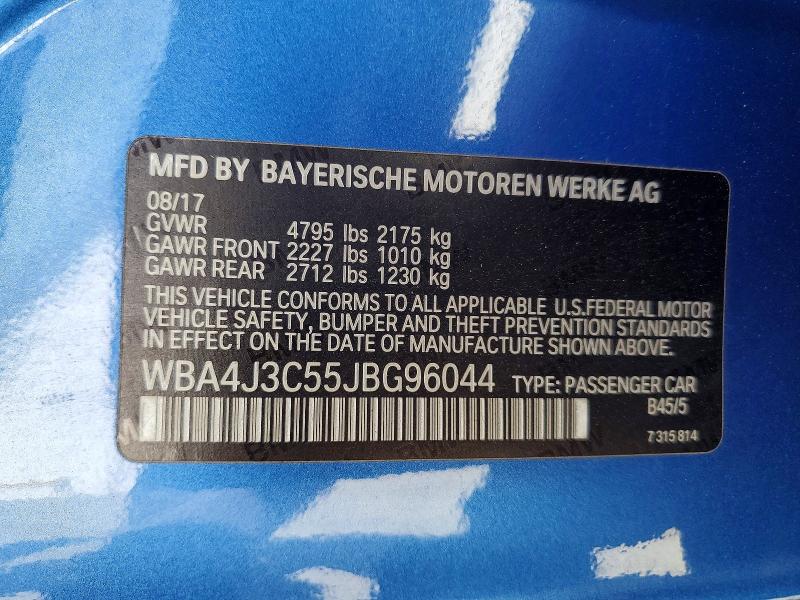 Aukcja sprzedaży 2018 Bmw 430xi, vin: WBA4J3C55JBG96044, numer aukcji: 65921156