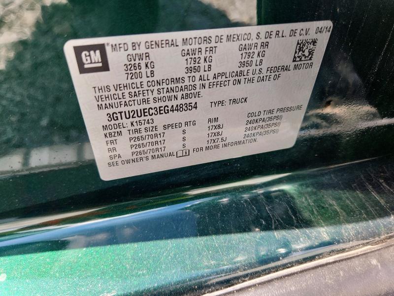 Aukcja sprzedaży 2014 Gmc Sierra, vin: 3GTU2UEC3EG448354, numer aukcji: 66420716