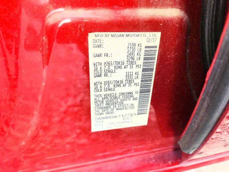 Aukcja sprzedaży 2017 Nissan Frontier, vin: 1N6DD0ER1HN732789, numer aukcji: 66445016
