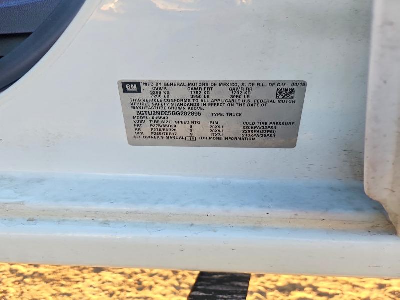 Aukcja sprzedaży 2016 Gmc Sierra, vin: 3GTU2NEC5GG282895, numer aukcji: 66493376