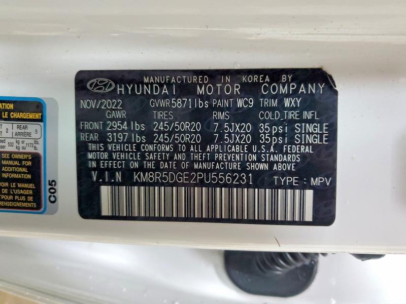 Продаж на аукціоні авто 2023 Hyundai Palisade, vin: KM8R5DGE2PU556231, номер лоту: 65470956