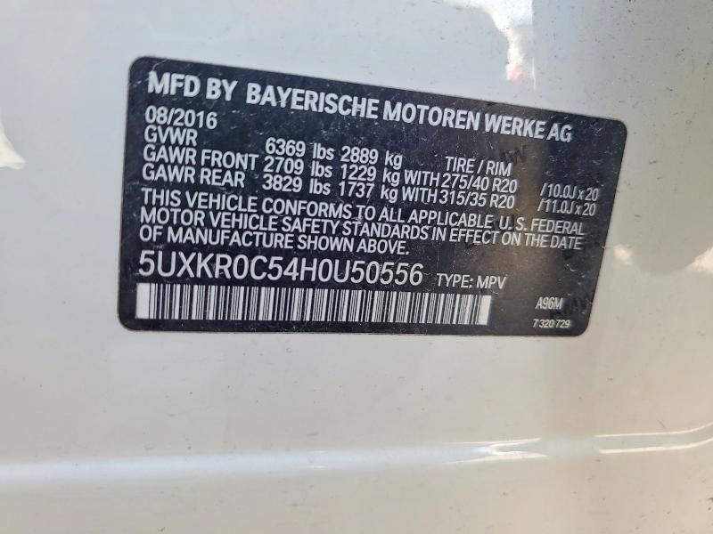 Aukcja sprzedaży 2017 Bmw X5, vin: 5UXKR0C54H0U50556, numer aukcji: 64513966