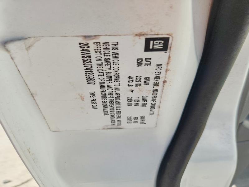 64759486 :رقم المزاد ، 2G4WS52J741299807 vin ، 2004 Buick Century مزاد بيع