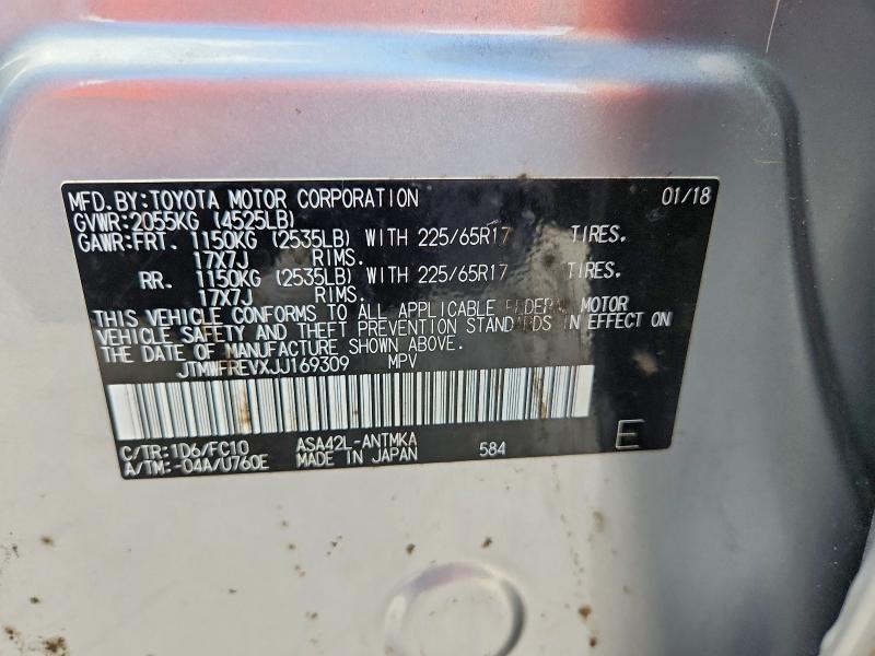 Продаж на аукціоні авто 2018 Toyota Rav4, vin: JTMWFREVXJJ169309, номер лоту: 64631126
