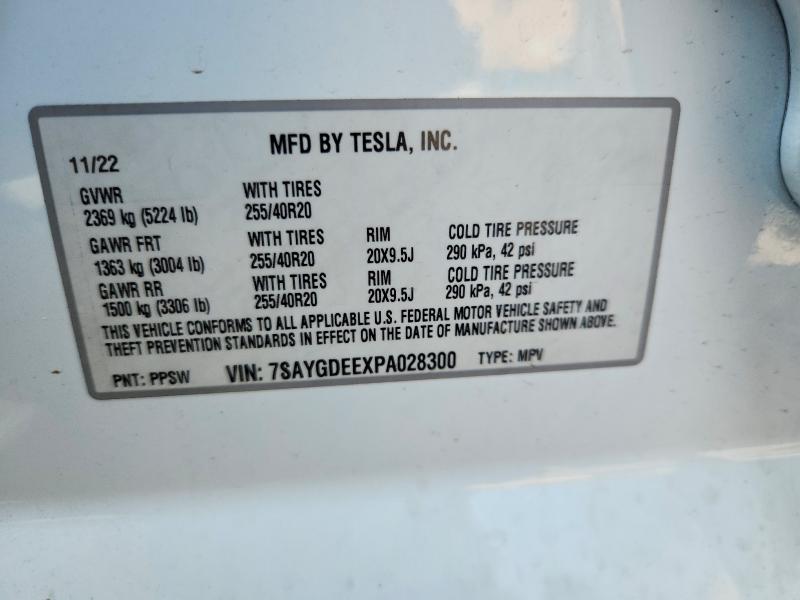 2023 Tesla Model Y მანქანა იყიდება აუქციონზე, vin: 7SAYGDEEXPA028300, აუქციონის ნომერი: 63917766