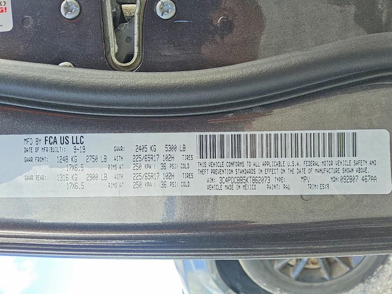 Продаж на аукціоні авто 2019 Dodge Journey, vin: 3C4PDCBB5KT862073, номер лоту: 63546436