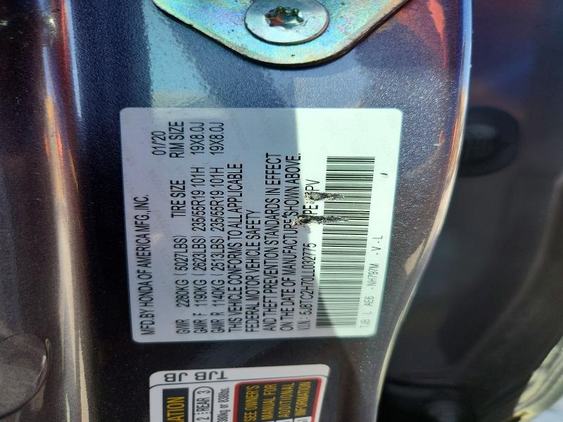 Aukcja sprzedaży 2020 Acura Rdx, vin: 5J8TC2H70LL032775, numer aukcji: 67109786