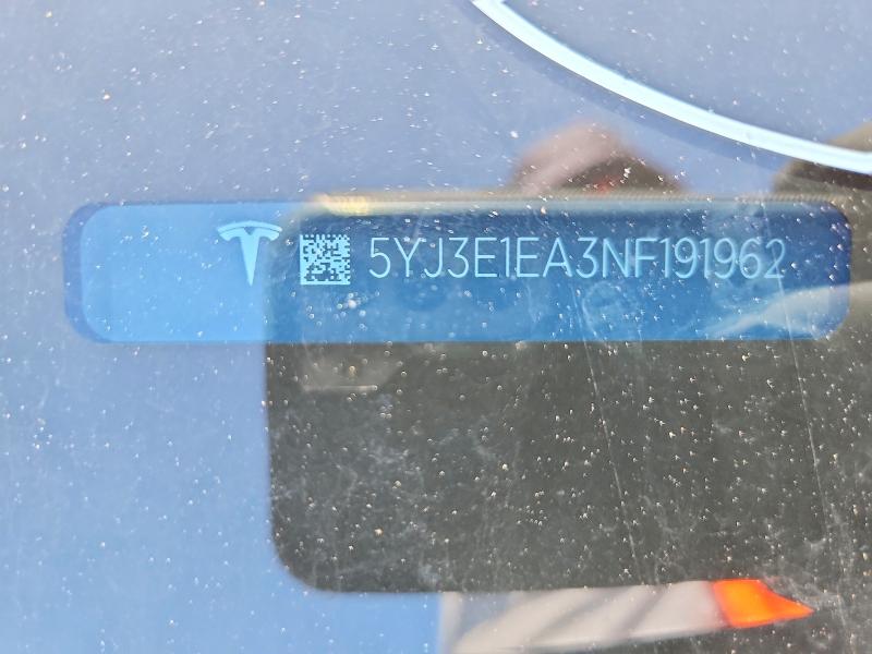 Aukcja sprzedaży 2022 Tesla Model 3, vin: 5YJ3E1EA3NF191962, numer aukcji: 65905376