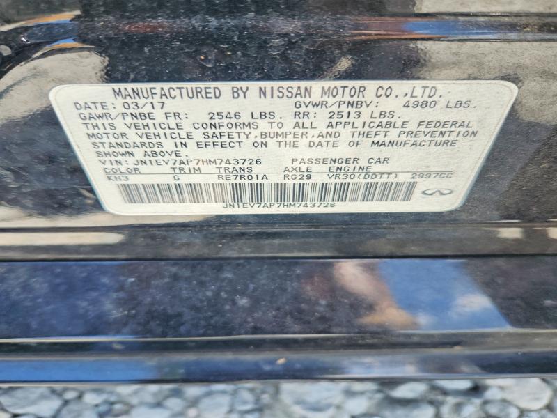 Продаж на аукціоні авто 2017 Infiniti Q50, vin: JN1EV7AP7HM743726, номер лоту: 64681996
