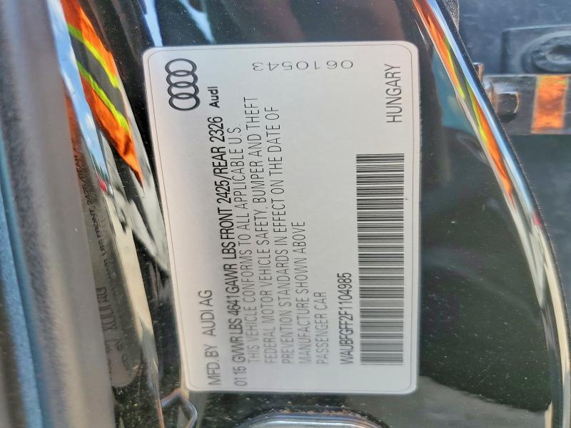 2015 Audi A3 მანქანა იყიდება აუქციონზე, vin: WAUBFGFF2F1104985, აუქციონის ნომერი: 64254076