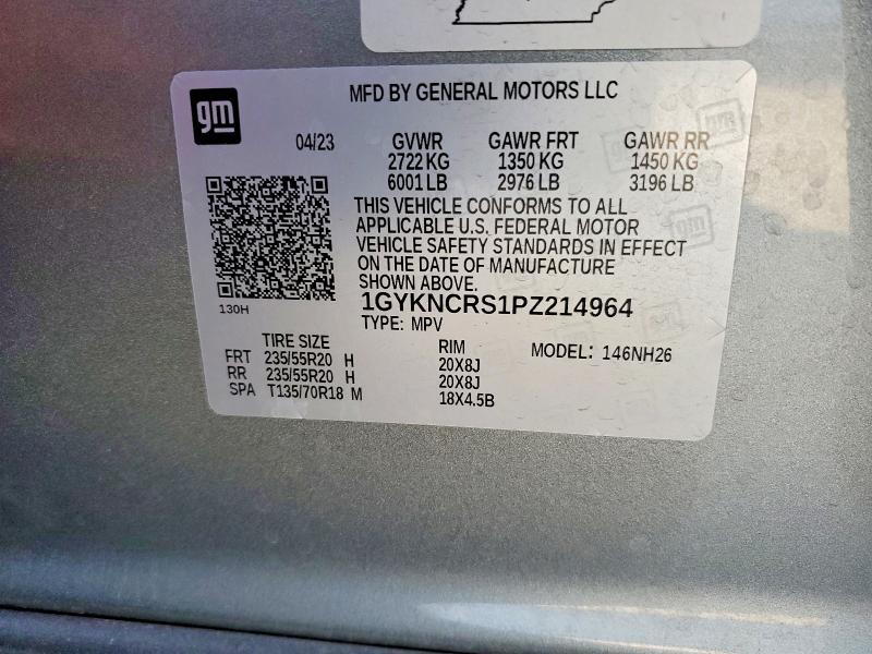 Продаж на аукціоні авто 2023 Cadillac Xt5, vin: 1GYKNCRS1PZ214964, номер лоту: 63708246