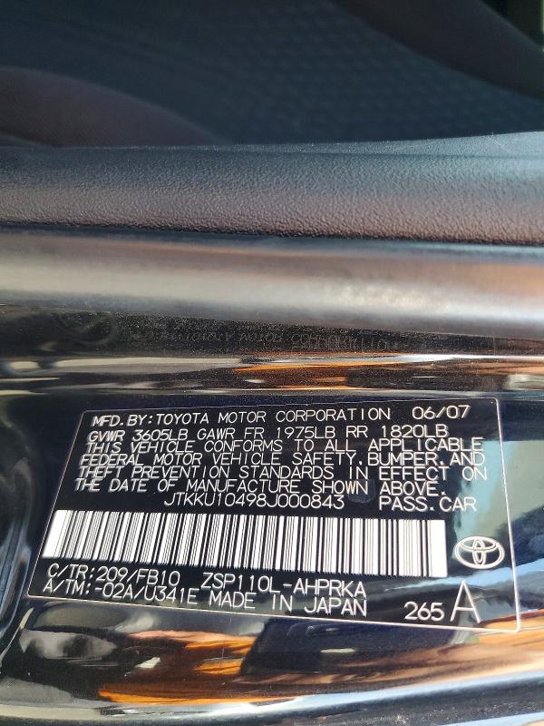 Aukcja sprzedaży 2008 Scion Xd, vin: JTKKU10498J000843, numer aukcji: 62707426