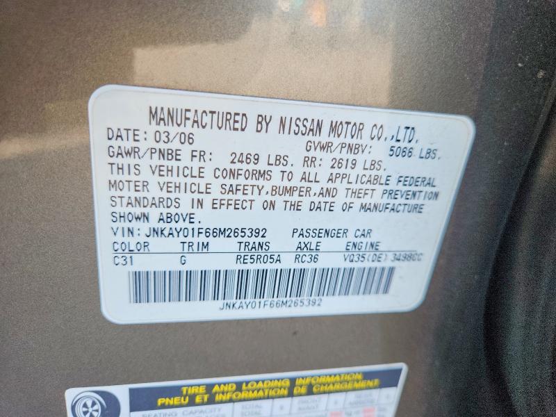 Продажа на аукционе авто 2006 Infiniti M35, vin: JNKAY01F66M265392, номер лота: 64117316