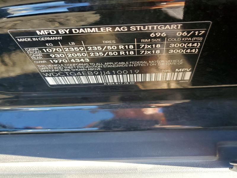 Aukcja sprzedaży 2018 Mercedes-benz Gla, vin: WDCTG4EB9JJ410019, numer aukcji: 65396666