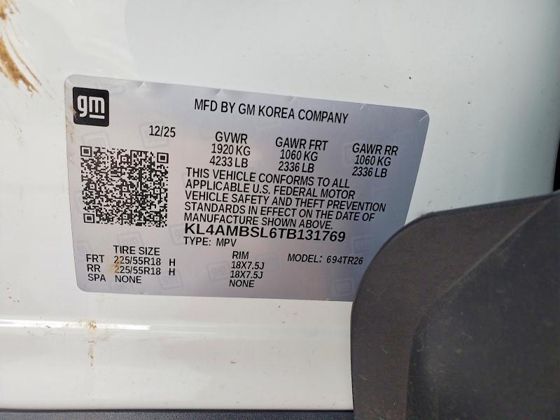 Aukcja sprzedaży 2026 Buick Encore Gx, vin: KL4AMBSL6TB131769, numer aukcji: 63772776