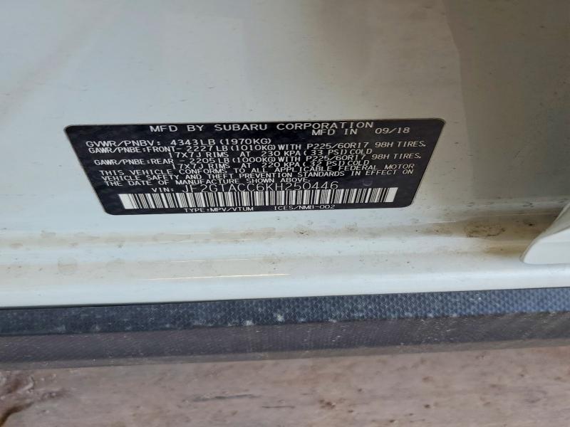 Aukcja sprzedaży 2019 Subaru Crosstrek, vin: JF2GTACC6KH250446, numer aukcji: 65290976