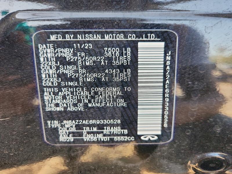 Aukcja sprzedaży 2024 Infiniti Qx80, vin: JN8AZ2AE6R9330528, numer aukcji: 65008976