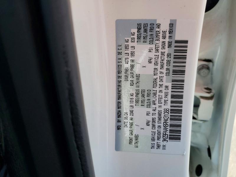 Aukcja sprzedaży 2024 Mazda 3, vin: 3MZBPAAM8RM431088, numer aukcji: 65146206