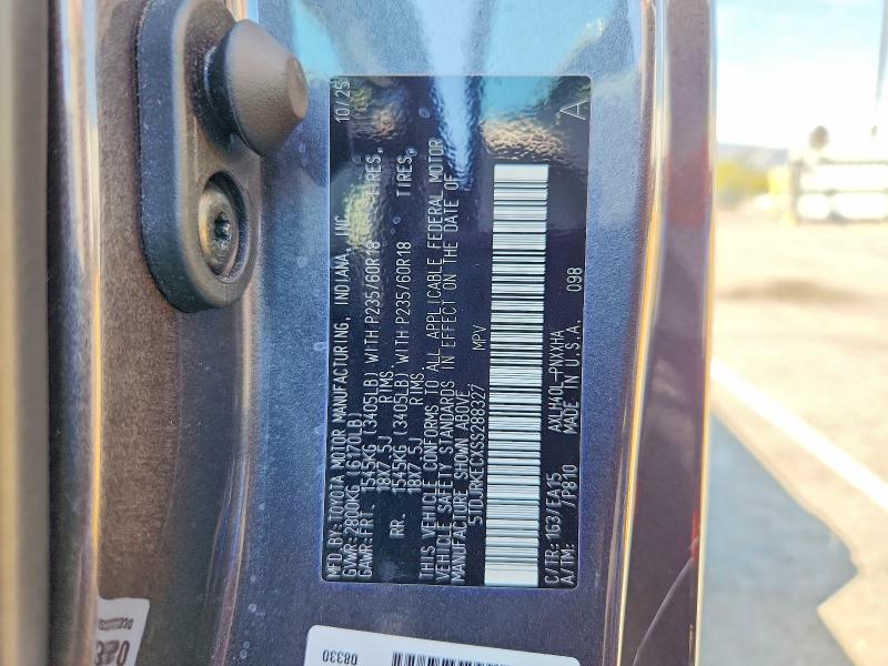 Aukcja sprzedaży 2025 Toyota Sienna, vin: 5TDJRKECXSS288327, numer aukcji: 66248836
