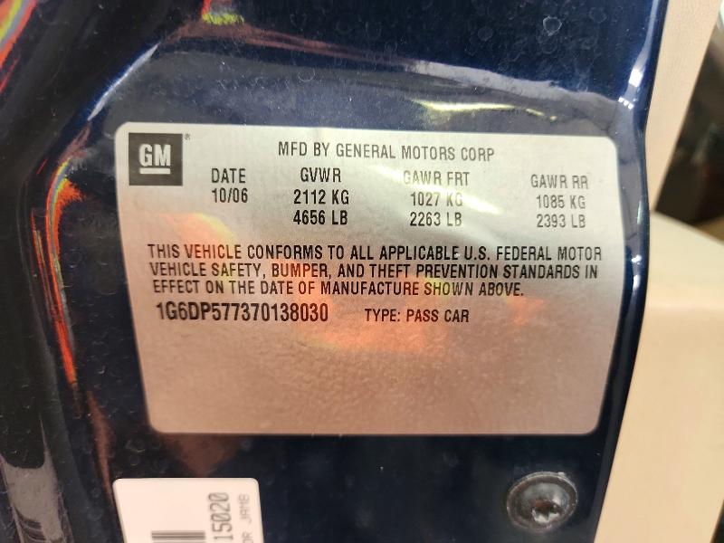 2007 Cadillac Cts მანქანა იყიდება აუქციონზე, vin: 1G6DP577370138030, აუქციონის ნომერი: 62786226
