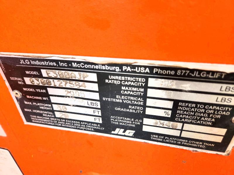 2008 Jlg E300ajp მანქანა იყიდება აუქციონზე, vin: 0300127584, აუქციონის ნომერი: 64196856