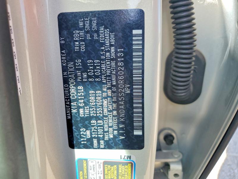 66066636 :رقم المزاد ، KNDAA5S20R6028131 vin ، 2024 Kia Ev9 مزاد بيع