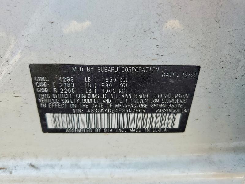 Aukcja sprzedaży 2023 Subaru Impreza, vin: 4S3GKAD64P3602809, numer aukcji: 63783036