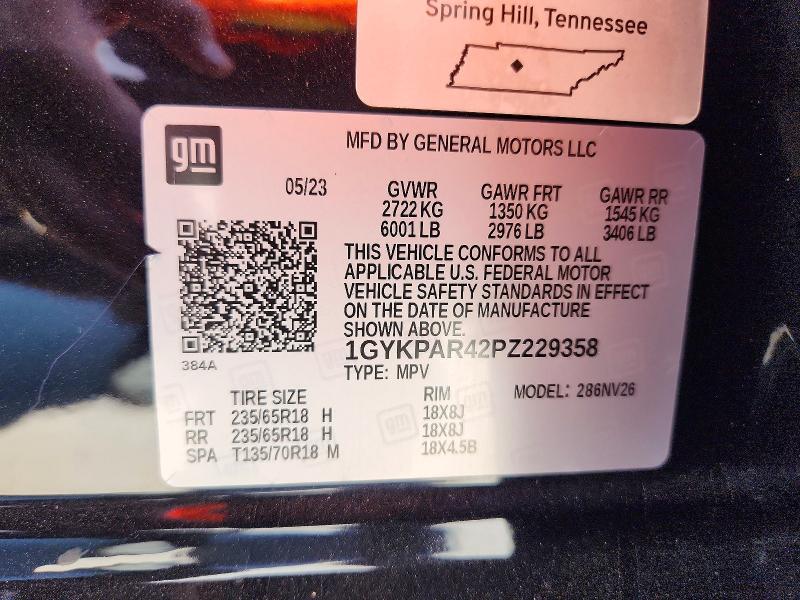 Продажа на аукционе авто 2023 Cadillac Xt6, vin: 1GYKPAR42PZ229358, номер лота: 65843396