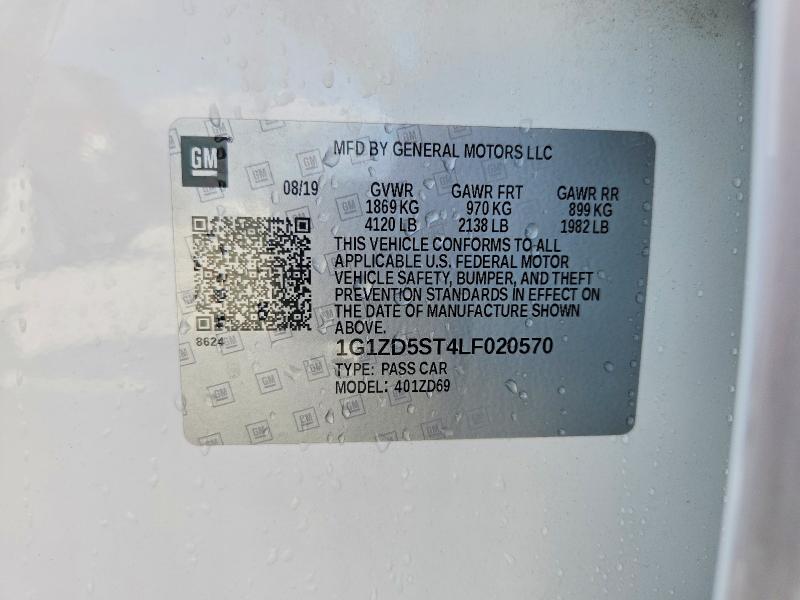 Aukcja sprzedaży 2020 Chevrolet Malibu, vin: 1G1ZD5ST4LF020570, numer aukcji: 66084826