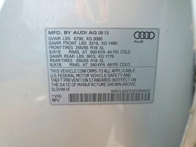 Продаж на аукціоні авто 2014 Audi Q7, vin: WA1LGAFE2ED004031, номер лоту: 64199646