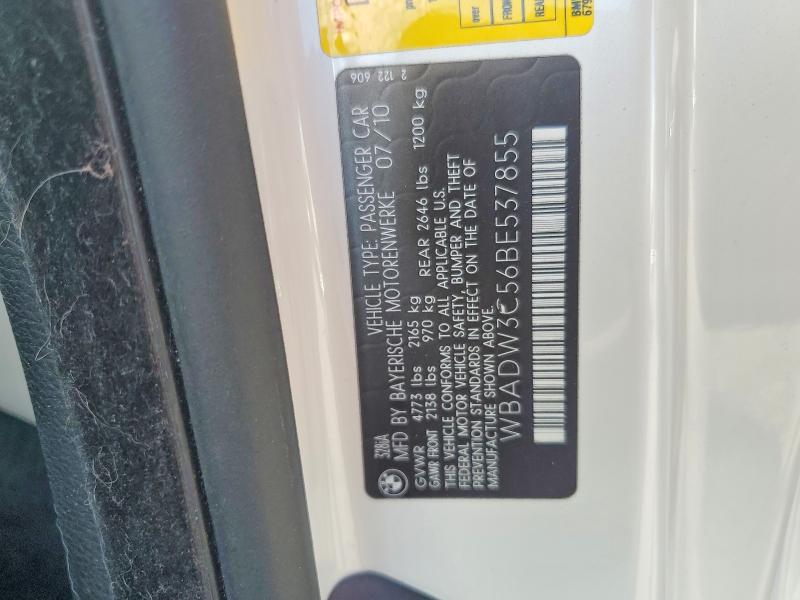 63950576 :رقم المزاد ، WBADW3C56BE537855 vin ، 2011 Bmw 328 مزاد بيع