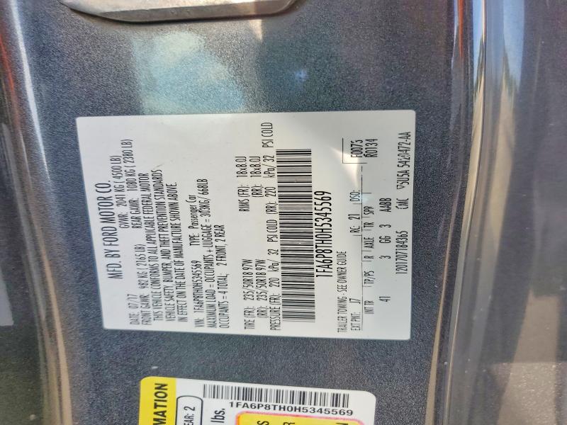 Продажа на аукционе авто 2017 Ford Mustang, vin: 1FA6P8TH0H5345569, номер лота: 66040046
