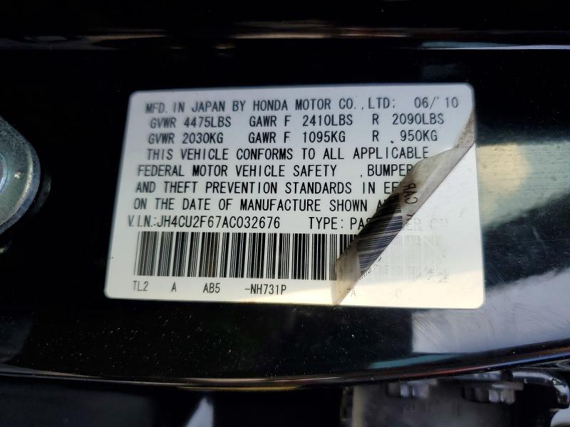 2010 Acura Tsx მანქანა იყიდება აუქციონზე, vin: JH4CU2F67AC032676, აუქციონის ნომერი: 66981596