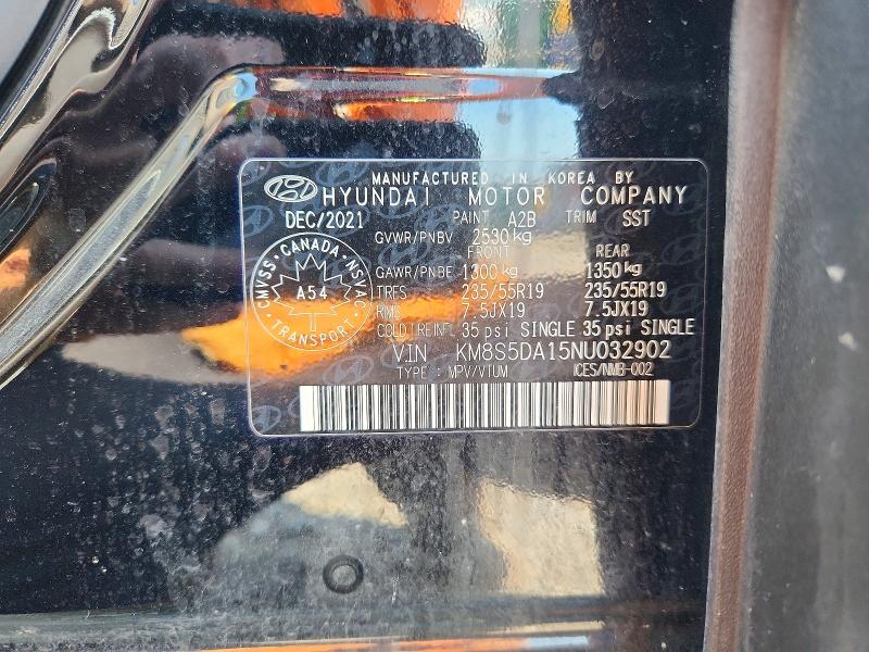Продаж на аукціоні авто 2022 Hyundai Santa Fe, vin: KM8S5DA15NU032902, номер лоту: 63532536