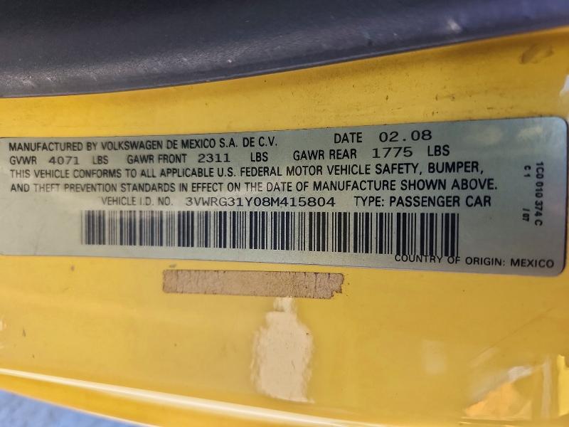 Продаж на аукціоні авто 2008 Volkswagen New Beetle, vin: 3VWRG31Y08M415804, номер лоту: 65614526