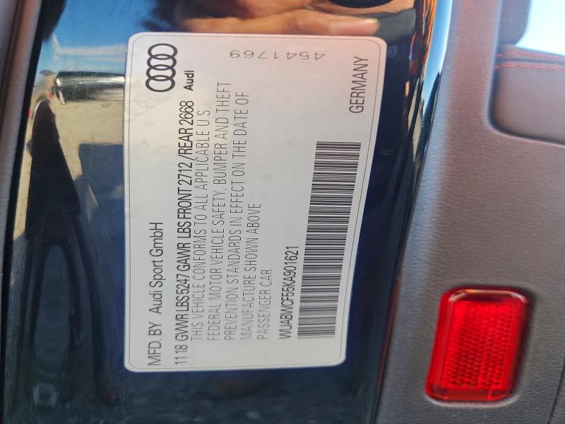 Aukcja sprzedaży 2019 Audi Rs5, vin: WUABWCF55KA901621, numer aukcji: 67343426